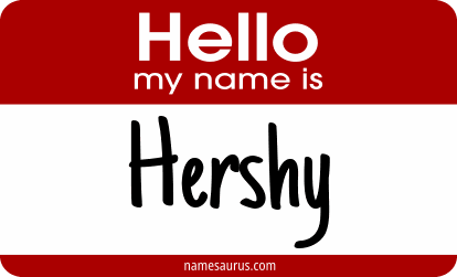 Hello my name is Hershy png download