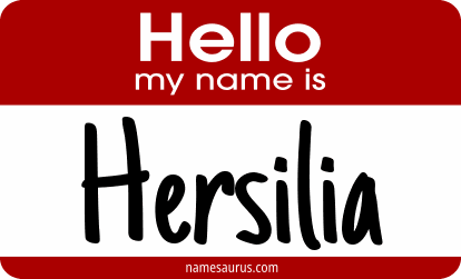Hello my name is Hersilia png download