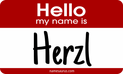 Hello my name is Herzl png download