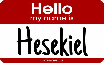 Hello my name is Hesekiel png download