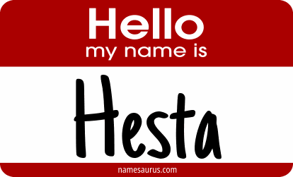 Hello my name is Hesta png download