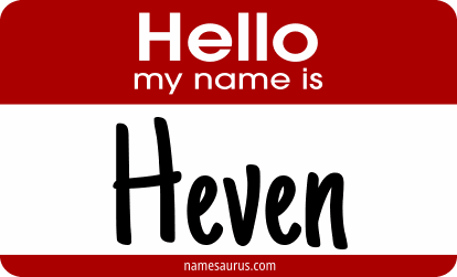 Hello my name is Heven png download