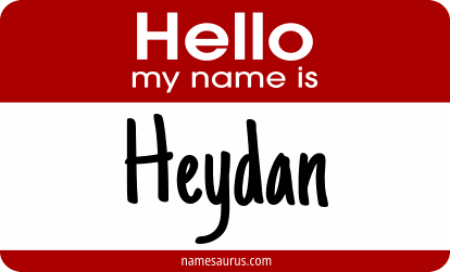 Hello my name is Heydan png download