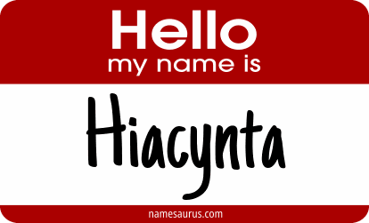 Hello my name is Hiacynta png download