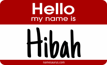 Hello my name is Hibah png download