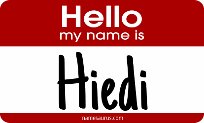 Hello my name is Hiedi png download