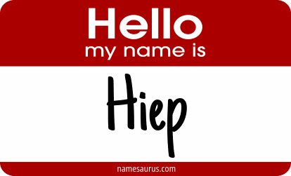 Hello my name is Hiep png download
