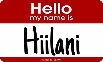 Hello my name is Hiilani png download