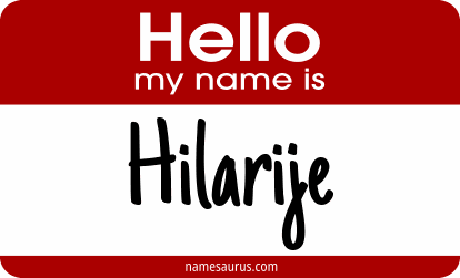 Hello my name is Hilarije png download