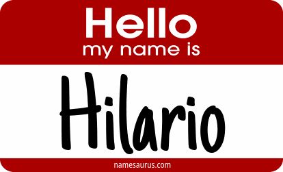 Hello my name is Hilario png download