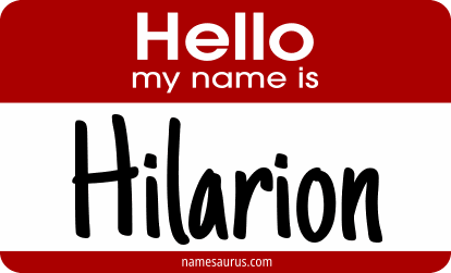 Hello my name is Hilarion png download