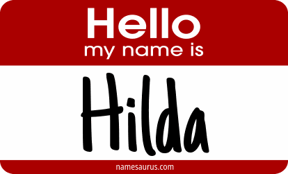 Hello my name is Hilda png download