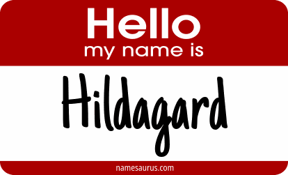 Hello my name is Hildagard png download