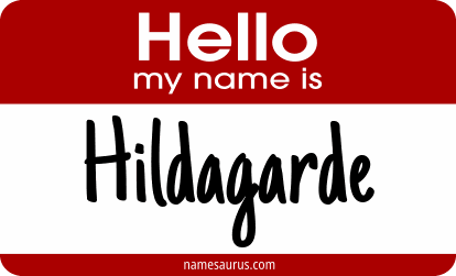 Hello my name is Hildagarde png download