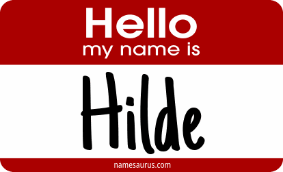 Hello my name is Hilde png download