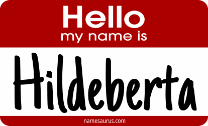 Hello my name is Hildeberta png download