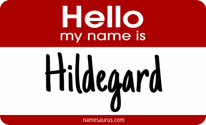Hello my name is Hildegard png download