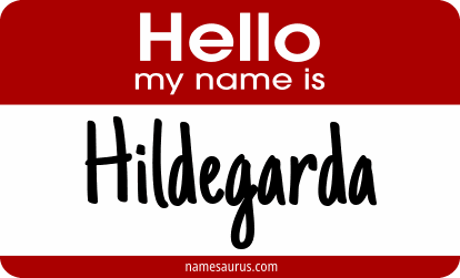 Hello my name is Hildegarda png download