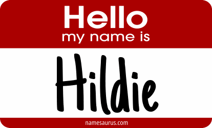 Hello my name is Hildie png download