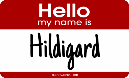Hello my name is Hildigard png download