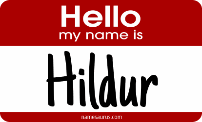 Hello my name is Hildur png download