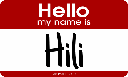 Hello my name is Hili png download