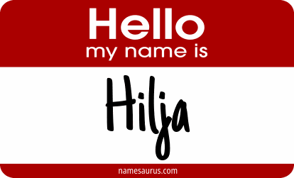 Hello my name is Hilja png download