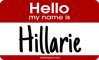 Hello my name is Hillarie png download