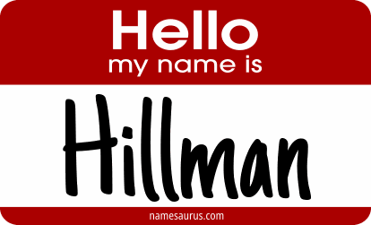 Hello my name is Hillman png download