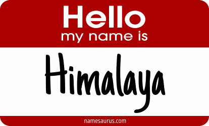 Hello my name is Himalaya png download