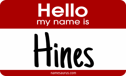 Hello my name is Hines png download