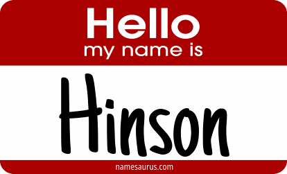 Hello my name is Hinson png download