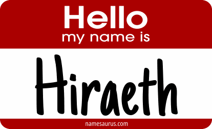 Hello my name is Hiraeth png download