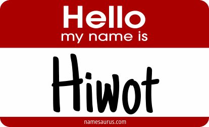 Hello my name is Hiwot png download