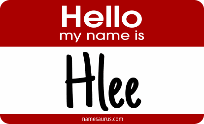 Hello my name is Hlee png download