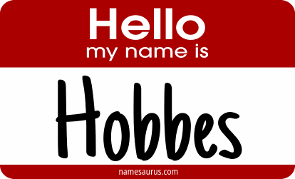 Hello my name is Hobbes png download