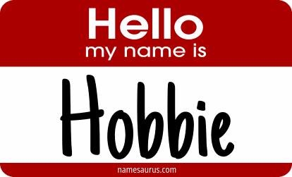Hello my name is Hobbie png download