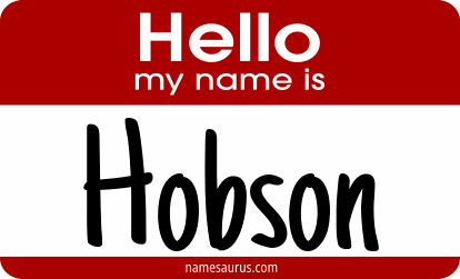 Hello my name is Hobson png download