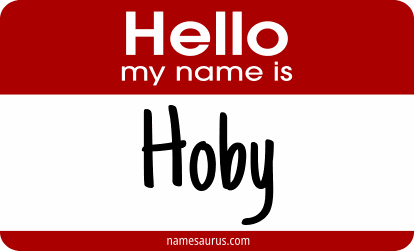 Hello my name is Hoby png download