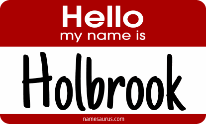 Hello my name is Holbrook png download