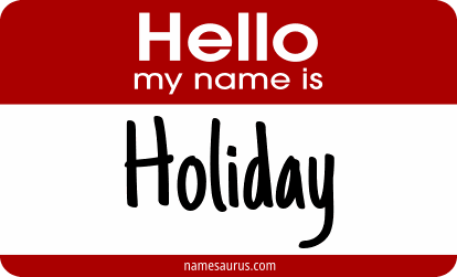 Hello my name is Holiday png download
