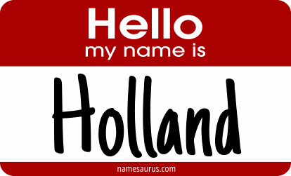 Hello my name is Holland png download