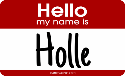 Hello my name is Holle png download