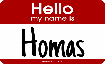 Hello my name is Homas png download