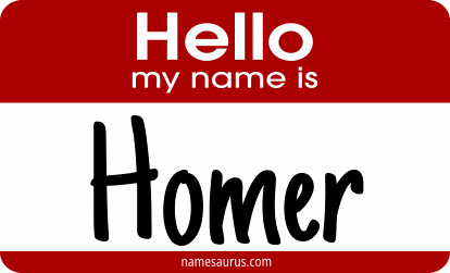 Hello my name is Homer png download