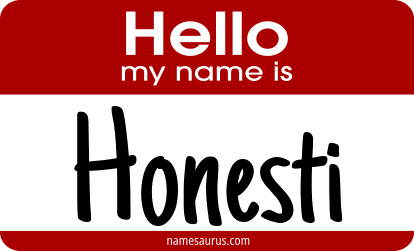 Hello my name is Honesti png download