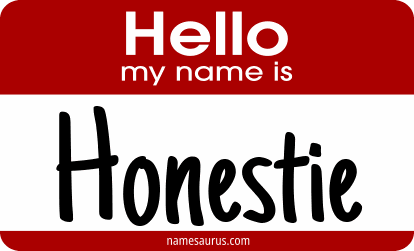 Hello my name is Honestie png download