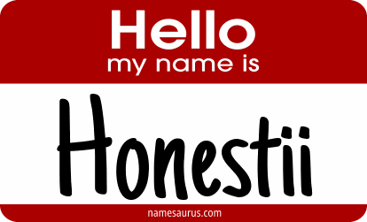Hello my name is Honestii png download