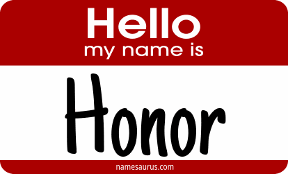 Hello my name is Honor png download