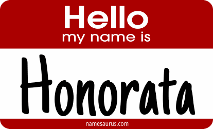 Hello my name is Honorata png download